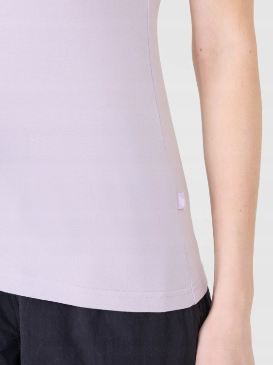 Damska koszulka bawełniana 4F TSHF1990 52S jasny fiolet S