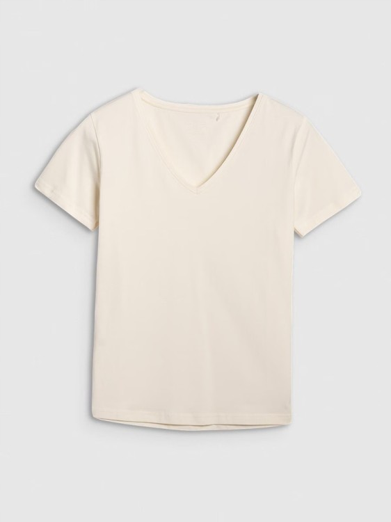 Damska koszulka bawełniana 4F TSHF1990 11S kremowy S