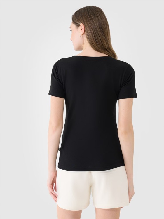 Damska koszulka bawełniana 4F TSHF1990 20S czarny S