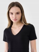 Damska koszulka bawełniana 4F TSHF1990 20S czarny S