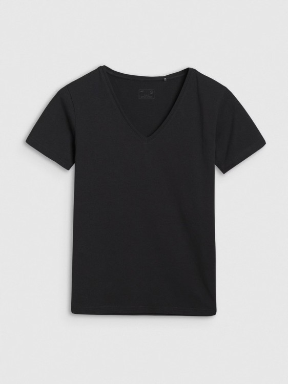 Damska koszulka bawełniana 4F TSHF1990 20S czarny S