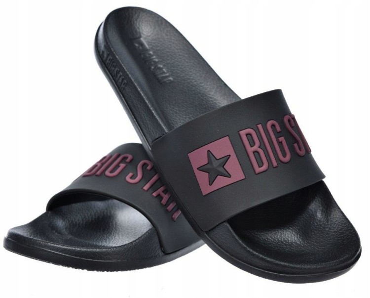 Damskie klapki Big Star SS274708 czarny 36