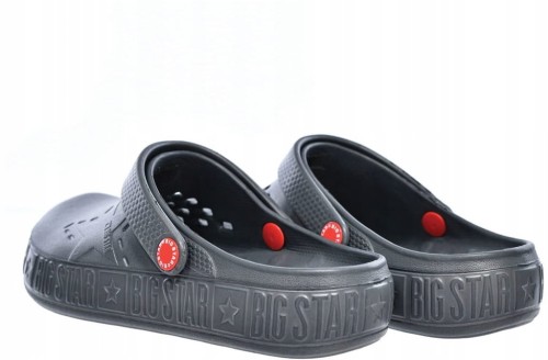 Damskie klapki Big Star II275013 szary 38