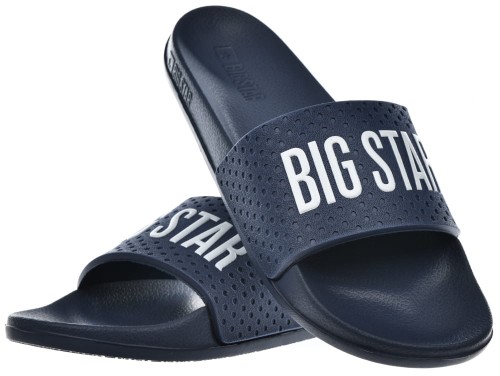 Damskie klapki Big Star MM274714 granatowy/biały.JPG