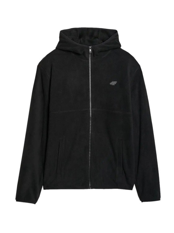 Męski polar 4F bluza polarowa z kapturem FLEM317 20S czarny