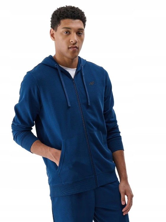 Męska bluza z kapturem 4F SWSM1768 46S  morska zieleń