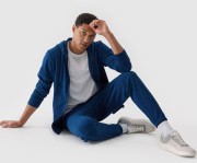 Męska bluza z kapturem 4F SWSM1768 46S  morska zieleń