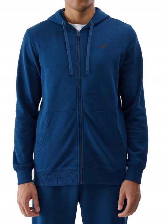 Męska bluza z kapturem 4F SWSM1768 46S  morska zieleń