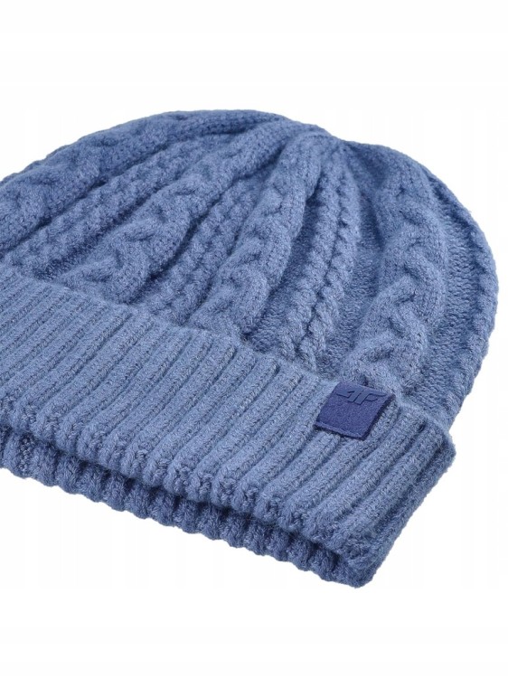 Damska czapka zimowa 4F CAPF457 32S denim