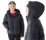 Chłopięca puchowa kurtka 4F DJAM463 20S czarny