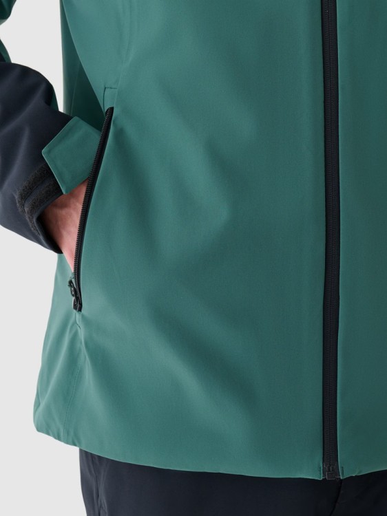 Męska kurtka narciarska 4F AW24 TJAM579 46S czarny/zielony