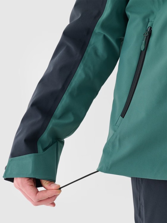 Męska kurtka narciarska 4F AW24 TJAM579 46S czarny/zielony