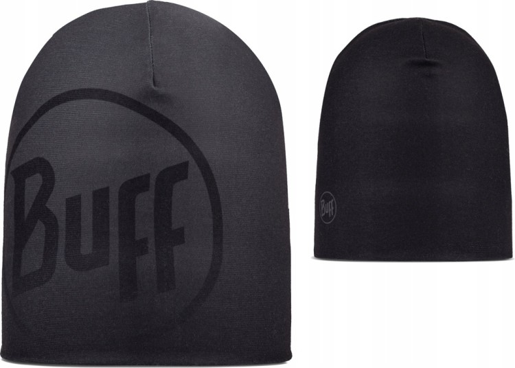 Cienka czapka Buff dwustronna ecostretch beanie 134669.999 czarny/szary