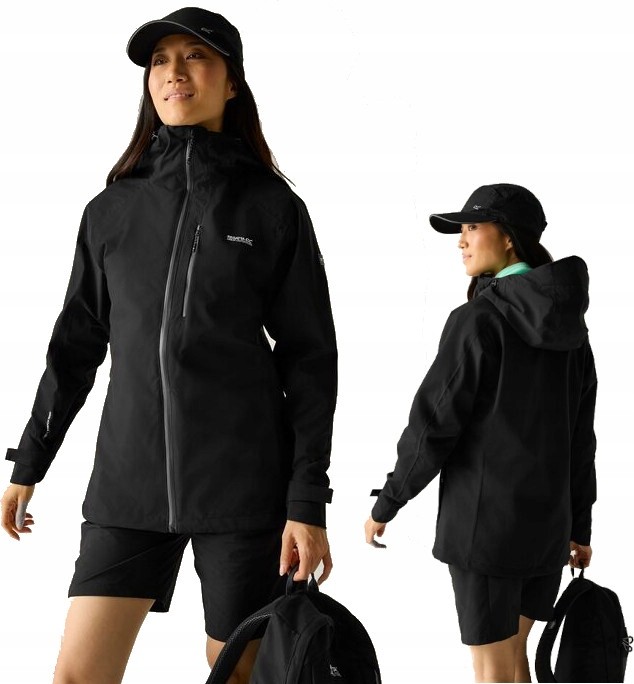 Damska kurtka przeciwdeszczowa Regatta RWW455 L89 czarny