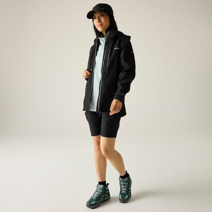 Damska kurtka przeciwdeszczowa Regatta RWW455 L89 czarny