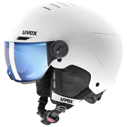 Juniorski kask narciarski Uvex ROCKET JR VISOR 56/6/263/10 biały 