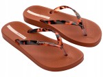 Damskie klapki japonki Ipanema Anat connect II fem 83648-AJ406 brązowy