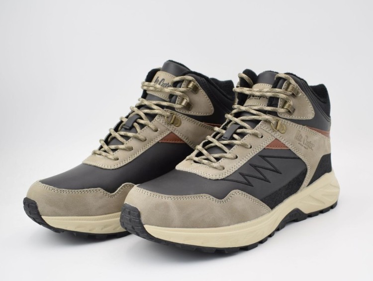 Męskie buty zimowe Lee Cooper LCJ-25-01-3727MA szary/czarny