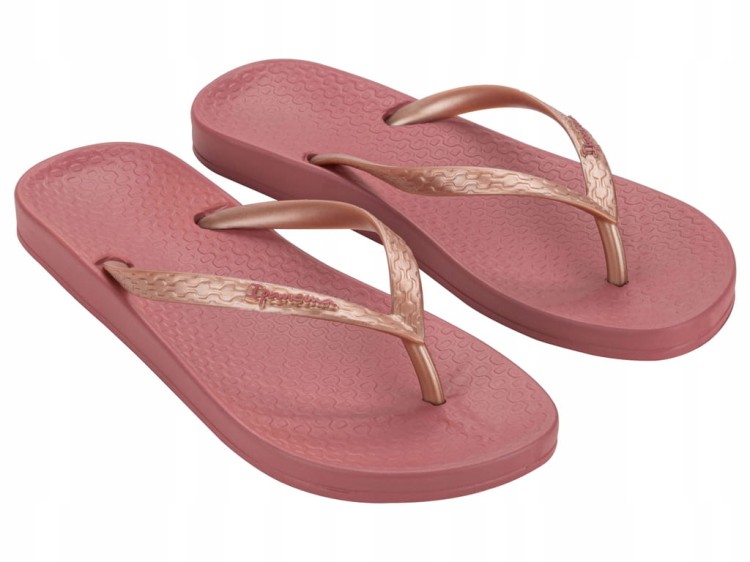 Damskie klapki japonki Ipanema Anatomica tan fem 81030-BD620 37