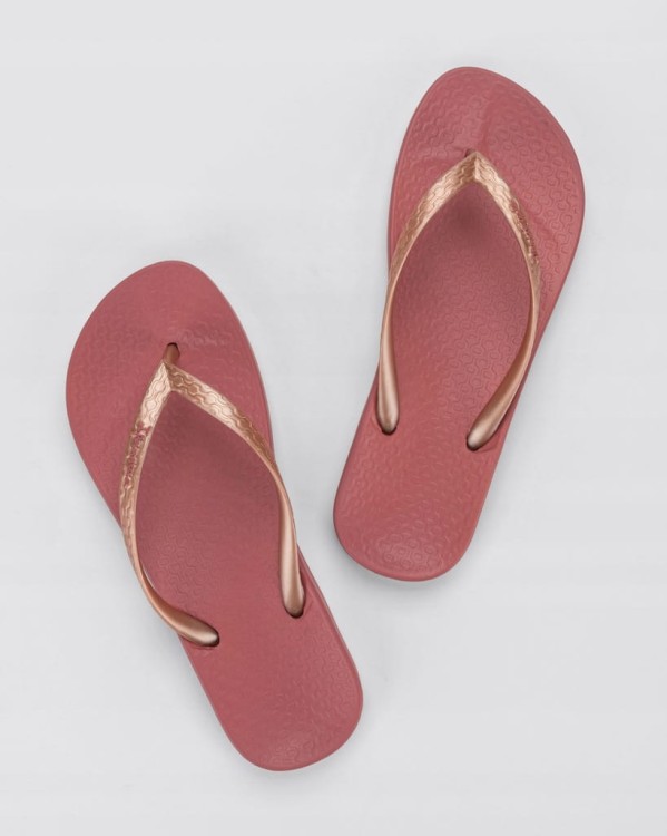 Damskie klapki japonki Ipanema Anatomica tan fem 81030-BD620 37