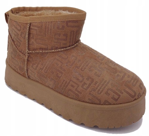 Damskie buty śniegowce Lee Cooper LCJ-25-32-3653LB brązowy
