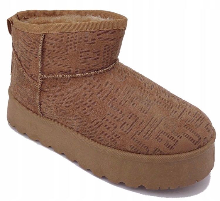 Damskie buty śniegowce Lee Cooper LCJ-25-32-3653LB brązowy