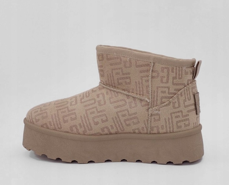 Damskie buty śniegowce Lee Cooper LCJ-25-32-3651LB beżowy