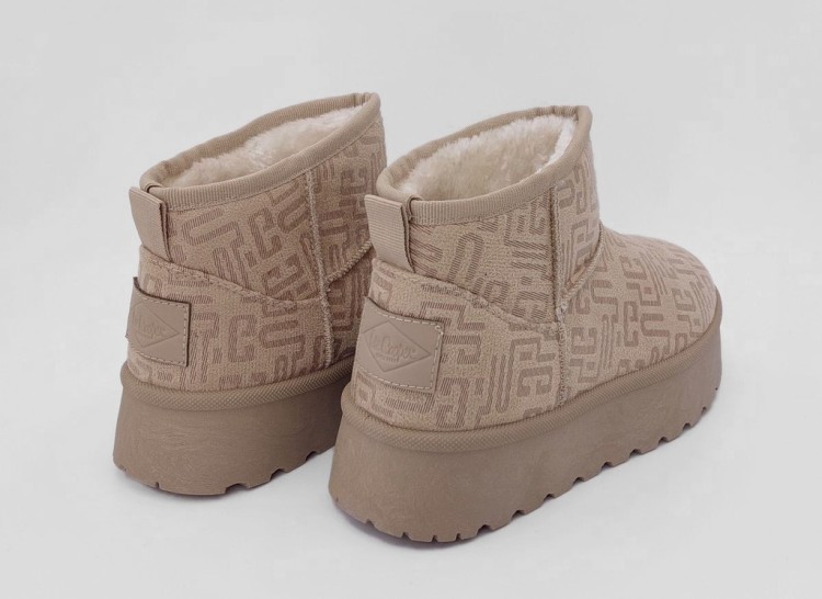 Damskie buty śniegowce Lee Cooper LCJ-25-32-3651LB beżowy