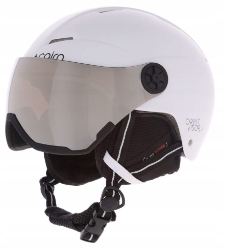 Kask narciarski z wizjerem Cairn ORBIT VISOR J 0606709 201 biały 51-53cm