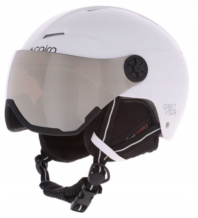 Kask narciarski z wizjerem Cairn ORBIT VISOR J 0606709 201 biały 51-53cm