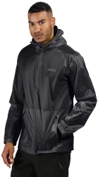 Męska przeciwdeszczowa kurtka trekkingowa Regatta PACK IT JKT III RMW281 800 czarny 