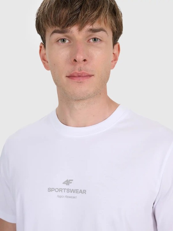 Męska koszulka 4F T-shirt TSHM2961 10S biały