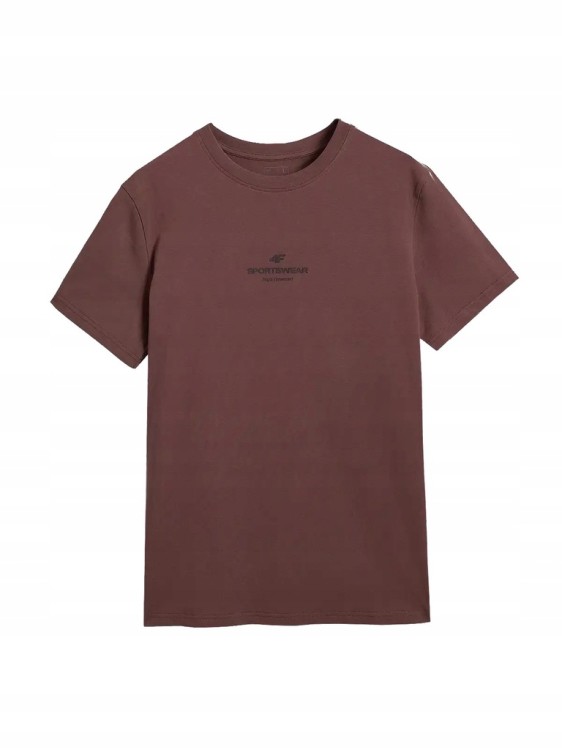 Męska koszulka 4F T-shirt TSHM2961 80S brązowy