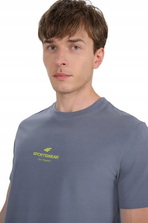 Męska koszulka 4F T-shirt TSHM2961 32S denim