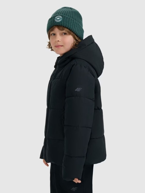 Chłopięca kurtka puchowa 4F narciarska TJAM0822 20S czarny