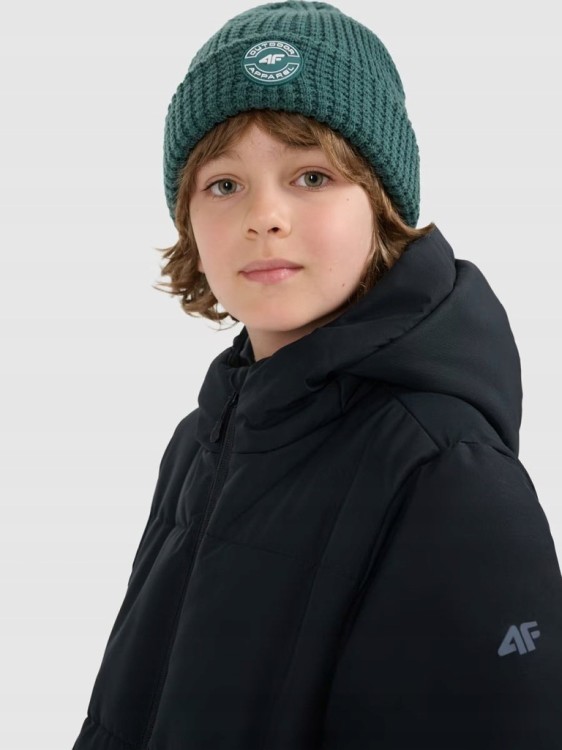 Chłopięca kurtka puchowa 4F narciarska TJAM0822 20S czarny