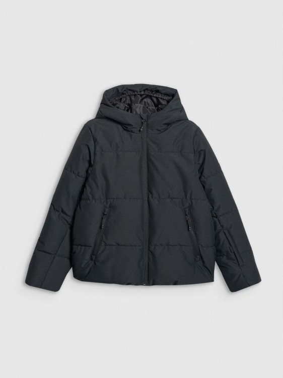 Chłopięca kurtka puchowa 4F narciarska TJAM0822 20S czarny