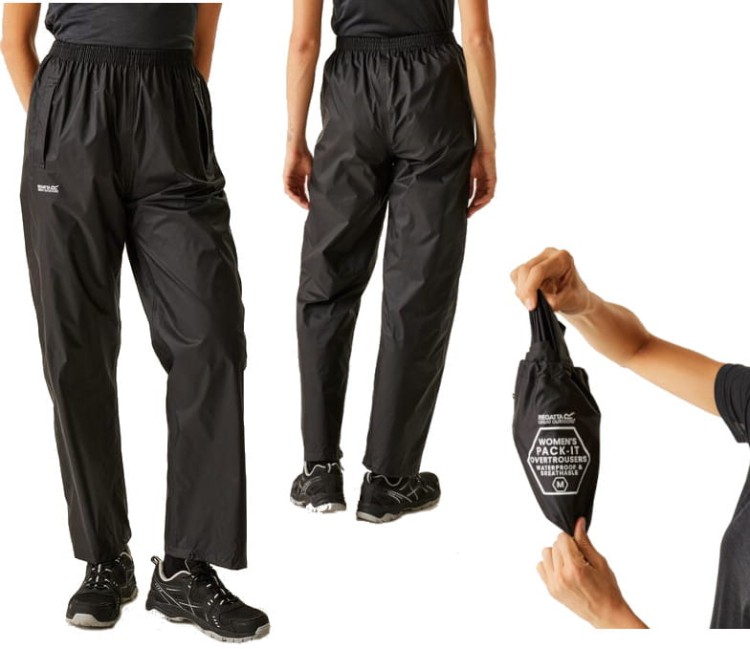Damskie spodnie trekkingowe przeciwdeszczowe Regatta RWW158R czarny 800.JPG