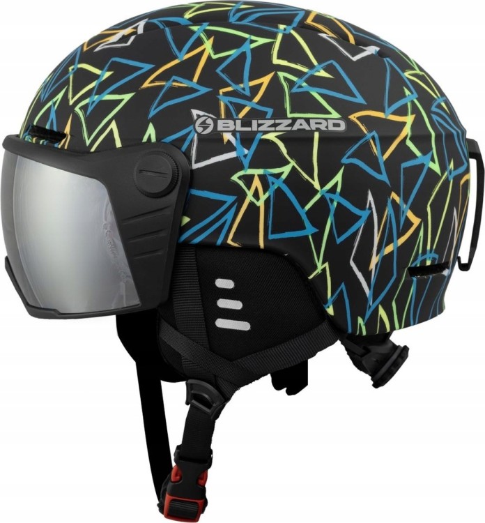Dziecięcy kask narciarski Blizzard Flash Visor junior 25403001 czarny