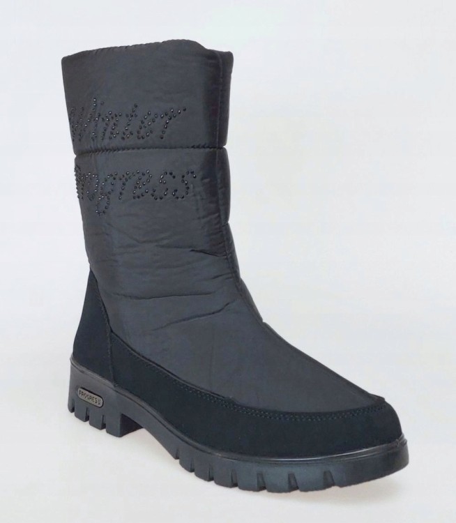 Damskie buty śniegowce Progress PROGJ-22-137 czarny