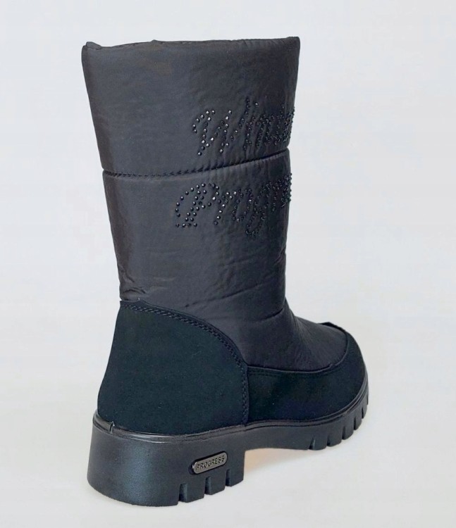 Damskie buty śniegowce Progress PROGJ-22-137 czarny