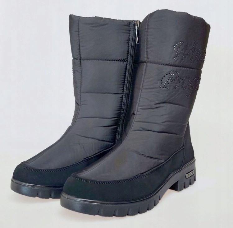 Damskie buty śniegowce Progress PROGJ-22-137 czarny