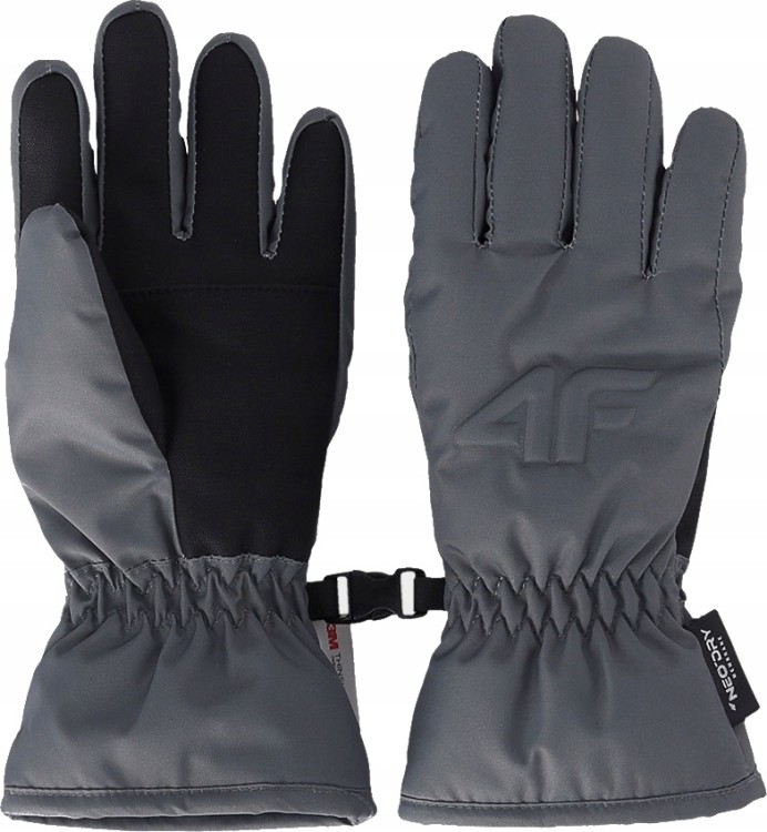 Dziecięce rękawice narciarskie 4F FGLF190 23S szary
