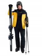 Męska kurtka narciarska 4F TJAM0787 70S czarny/pomarańczowy