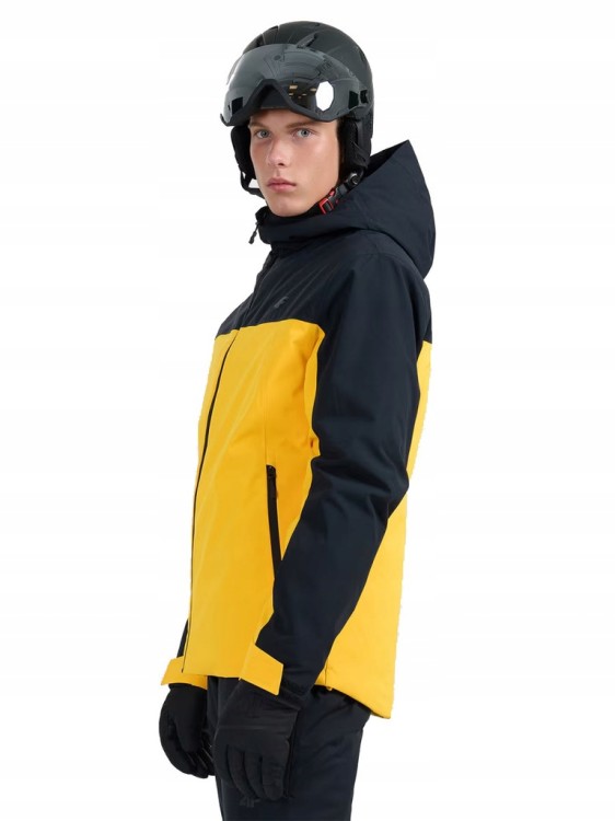 Męska kurtka narciarska 4F TJAM0787 70S czarny/pomarańczowy