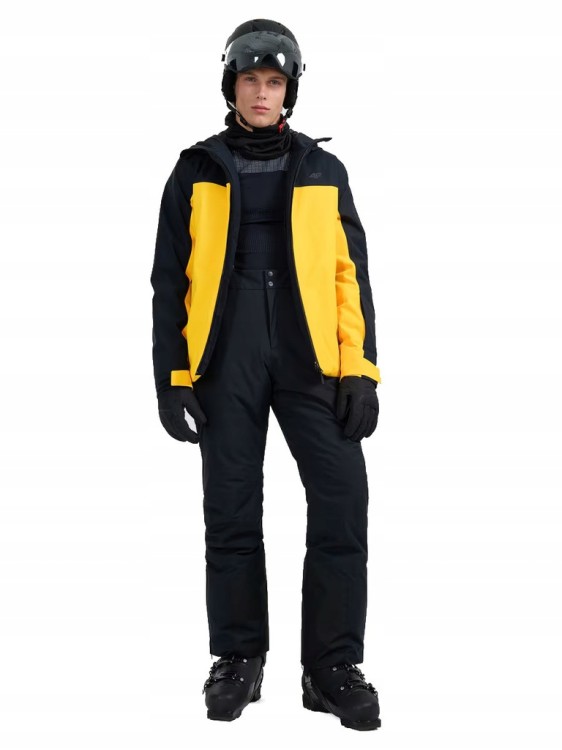 Męska kurtka narciarska 4F TJAM0787 70S czarny/pomarańczowy