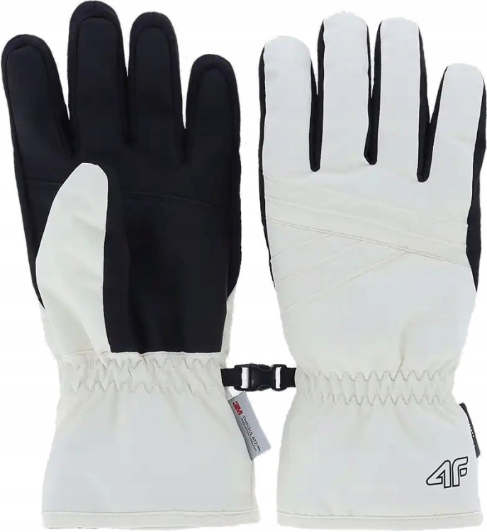 Damskie rękawice narciarskie 4F FGLF159 12S kremowy