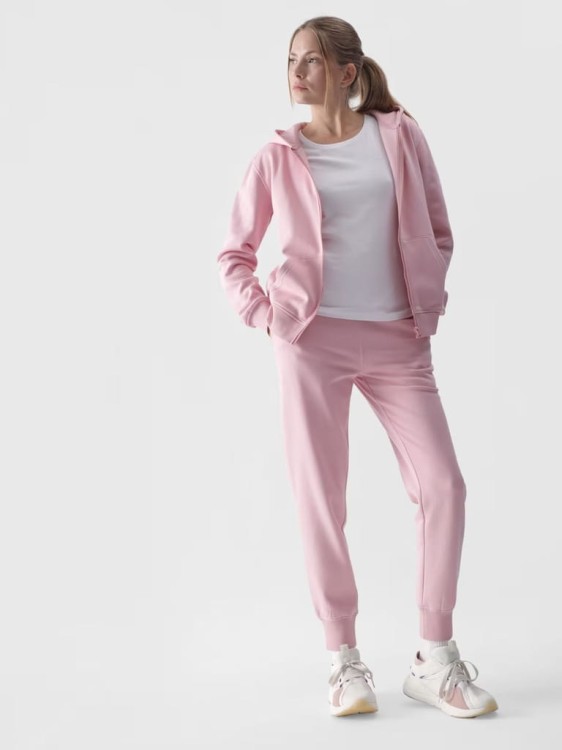 Damskie spodnie dresowe 4F TROF0946 różowe 56S XXL