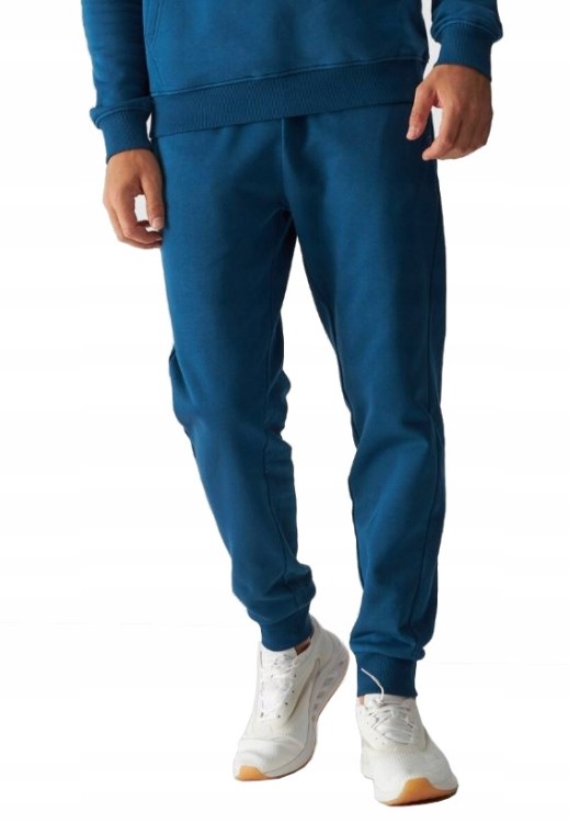Męskie spodnie dresowe 4F joggery TROM0942 46S morski L