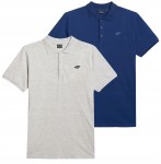 Męski komplet koszulek polo 4F polówka męska 2-pak PTSM366 031S+27M